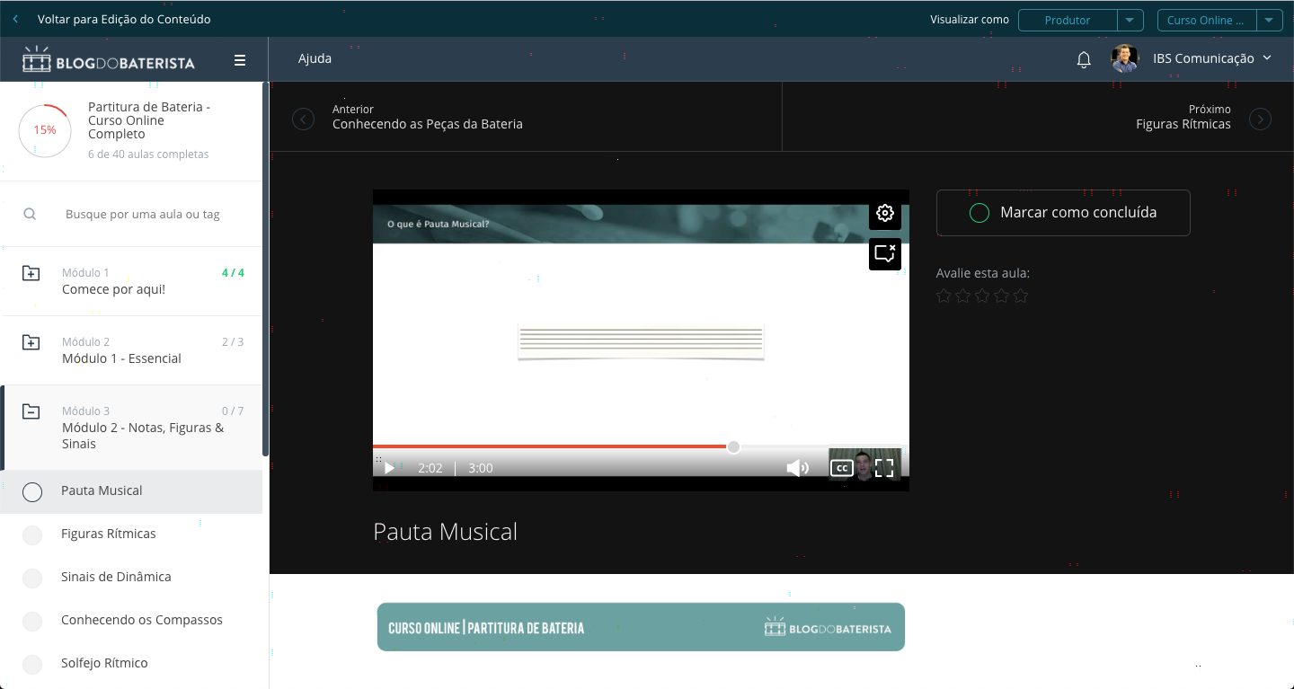 Curso Partitura de Bateria - Blog do Baterista